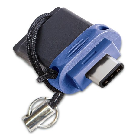 Memoria usb tipo a - usb tipo c verbatim storengo 64gb azul