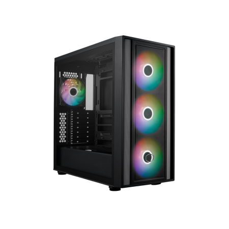 Caja ordenador gaming cooler master masterbox 600 atx argb cristal templado negra